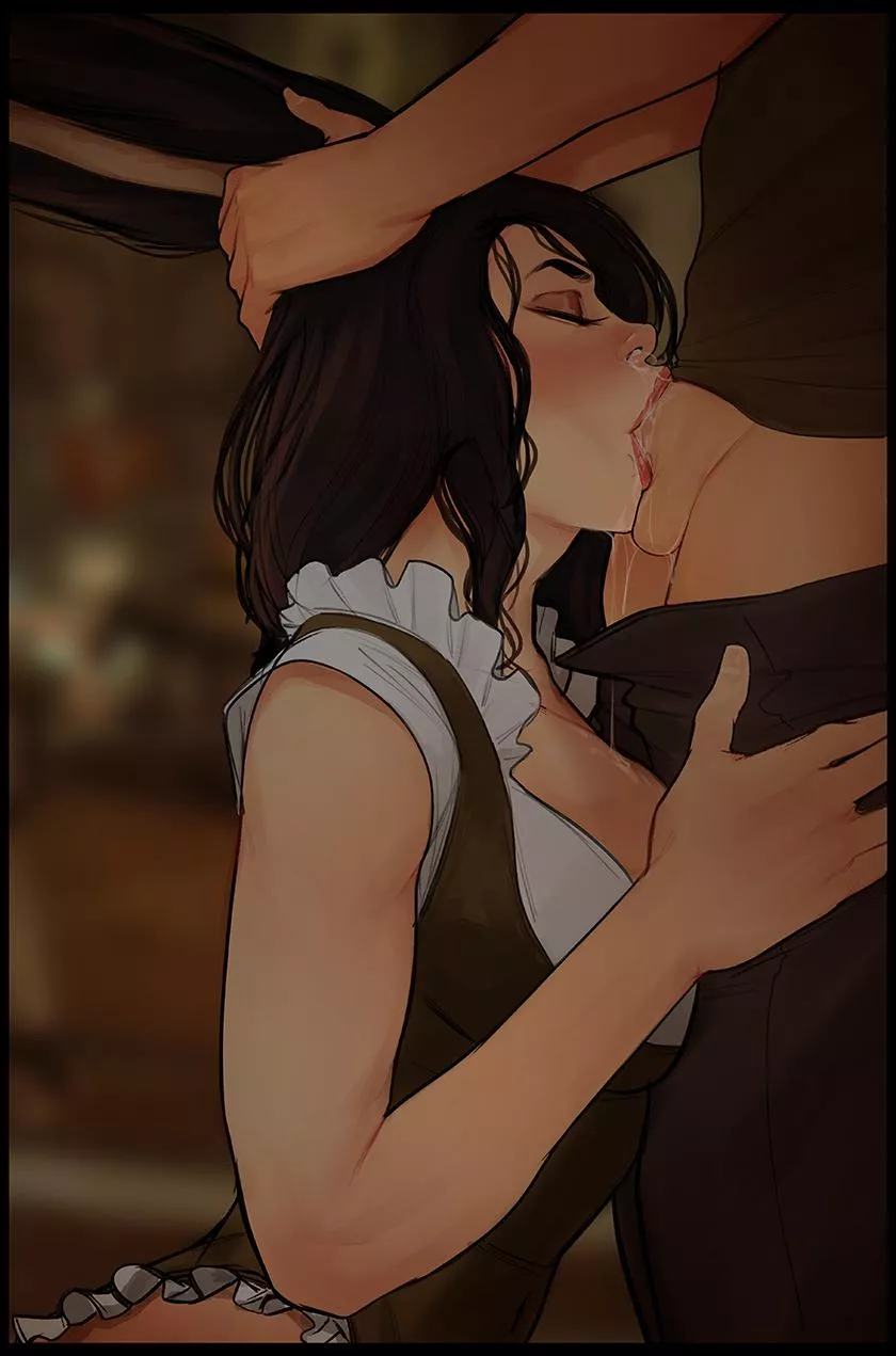 Good Bunny Girl deepthroating her Master (cherry-gig)