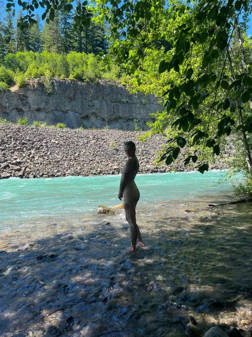 i got so hot i couldn't resist taking a quick dip