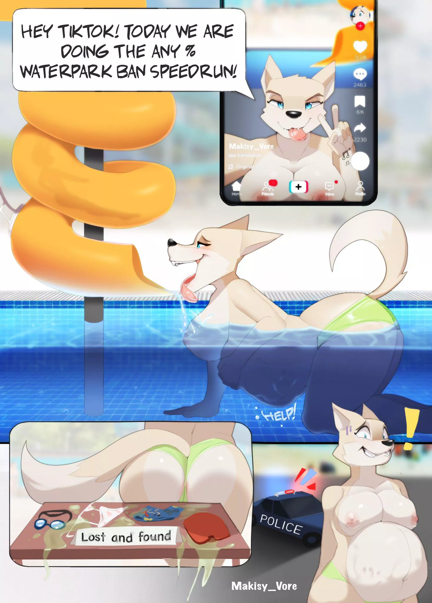 {Image} The TikTok waterpark trend. (Makisy_vore)