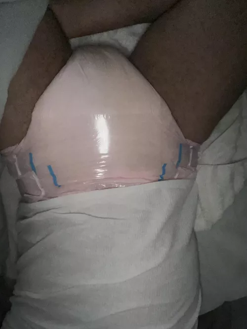 Just enjoying the soaked diaper for today.