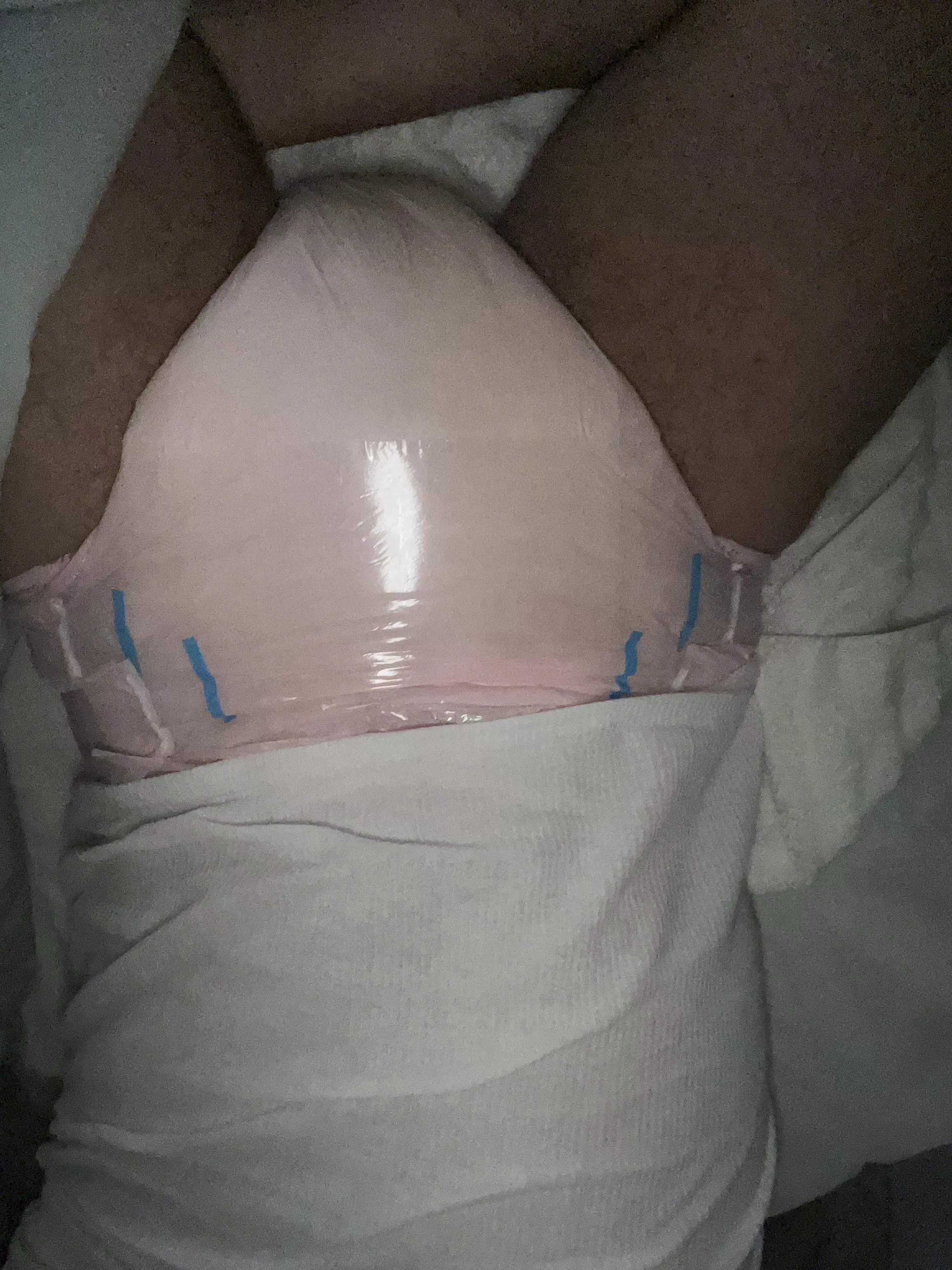Just enjoying the soaked diaper for today.