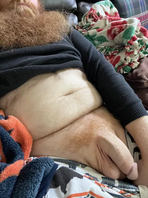 My chubby ginger body. Wonder what I look like hard? ;) 