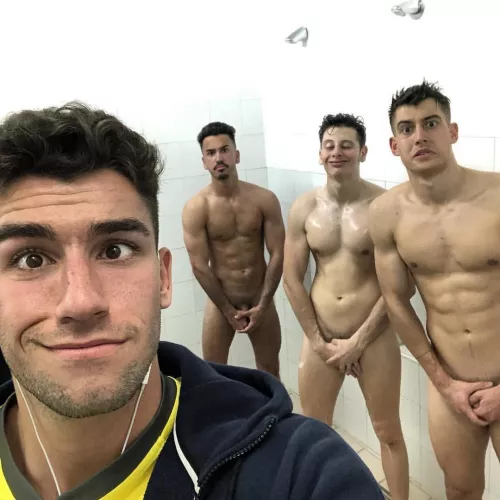 Photobomb in the showers