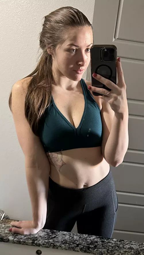 post workout, pre shower... maybe you can help me get another workout in first