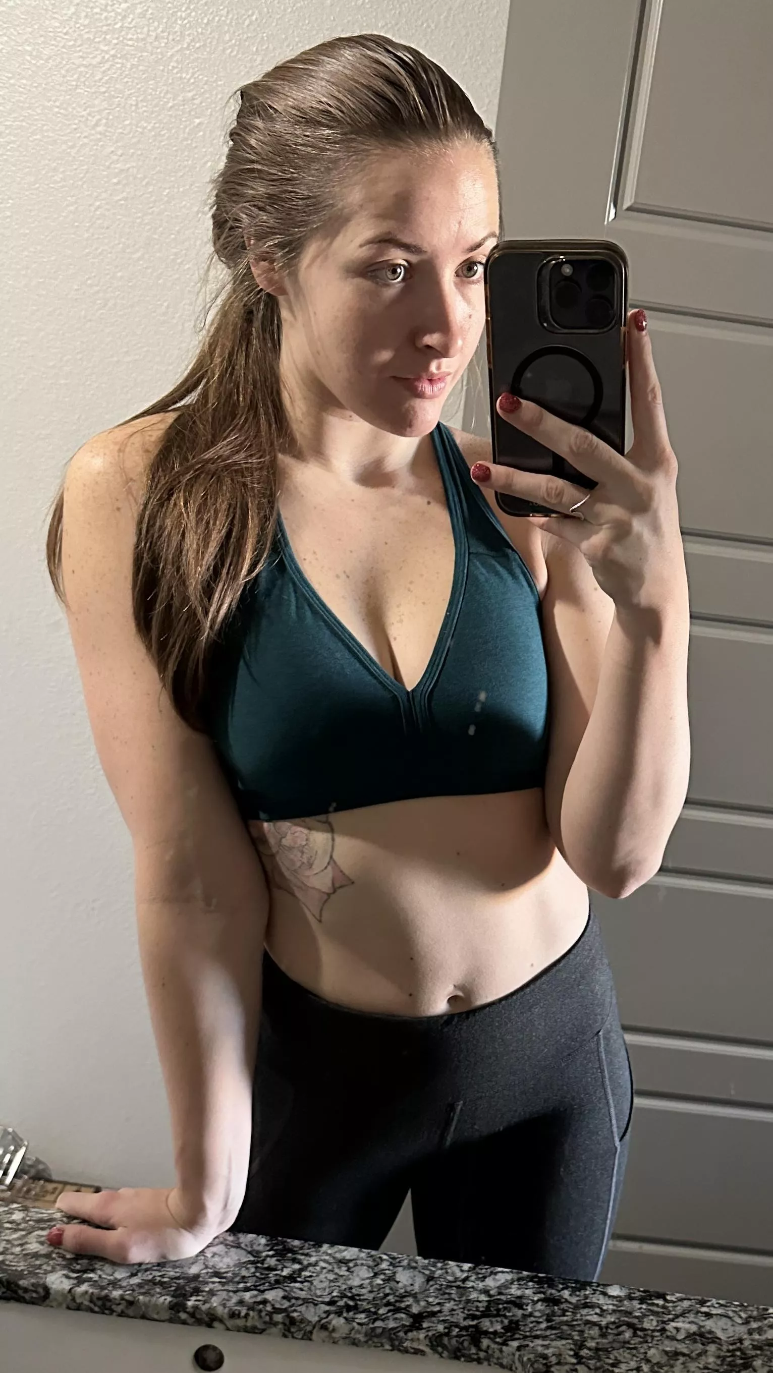 post workout, pre shower... maybe you can help me get another workout in first