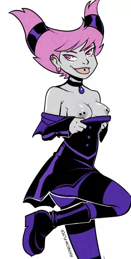 [Rainbow Flyer] (Teen Titans) Jinx loves to tease. Character is an adult