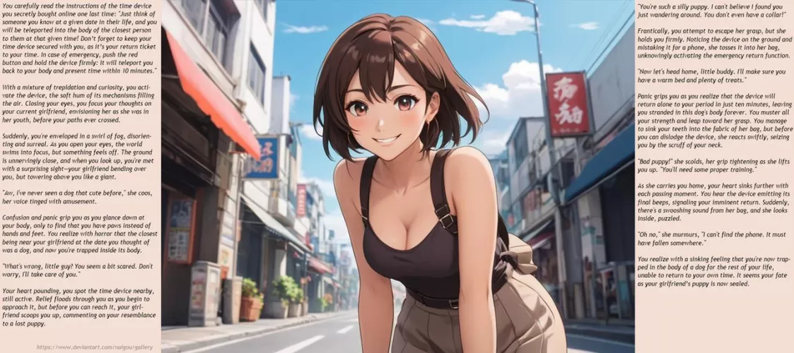 Trapped as your girlfriend's dog Part1 [femdom][dog TF]