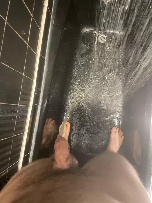 First piss of the day, I really had to go 😅