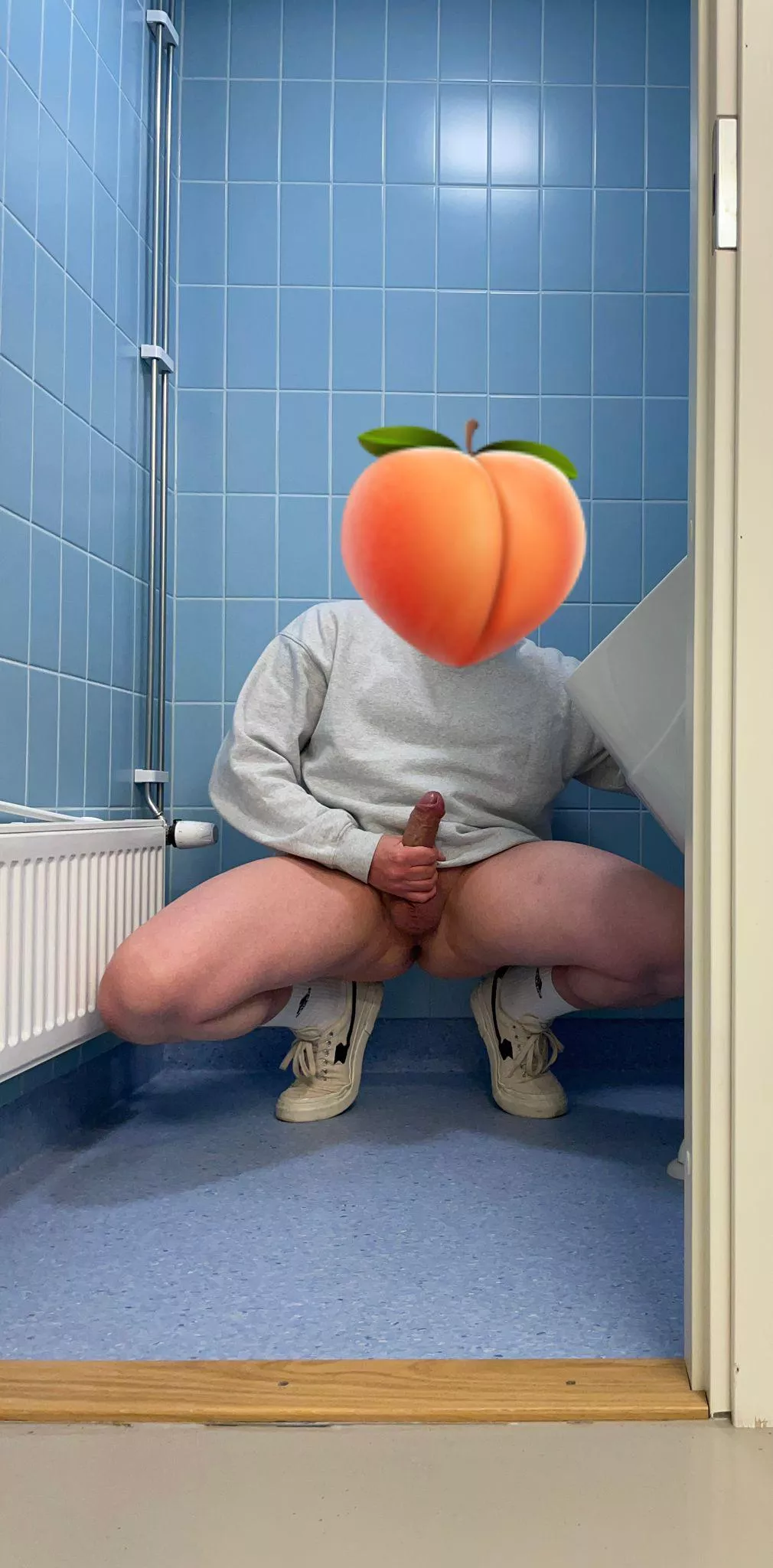 Hanging out in a public bathroom