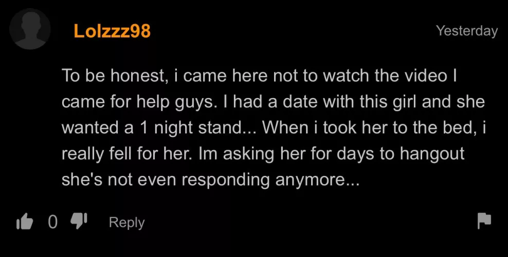 he really just needed to release, just not the same way as everyone else. 