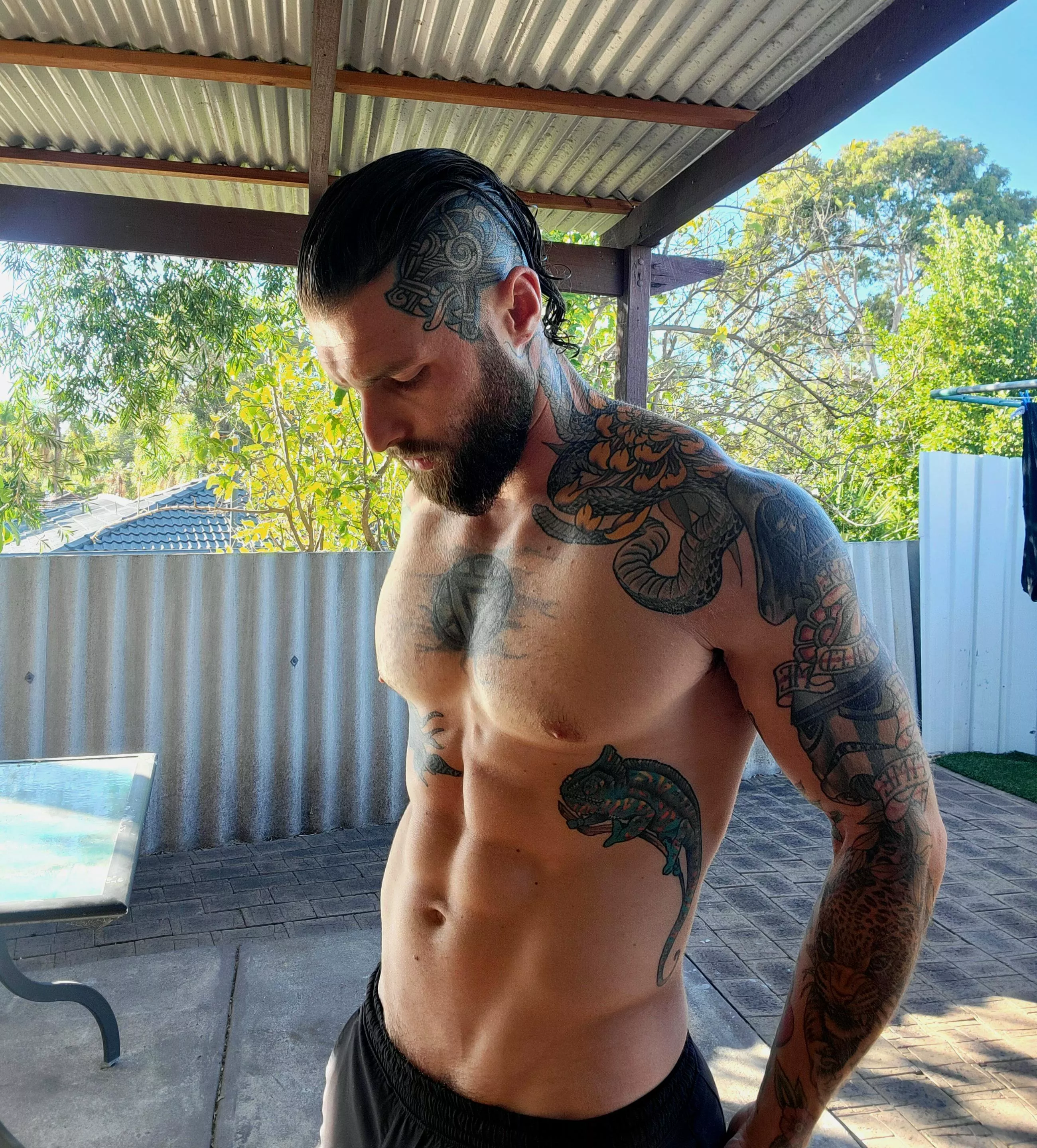 Just me posing on my back patio for no reason. 