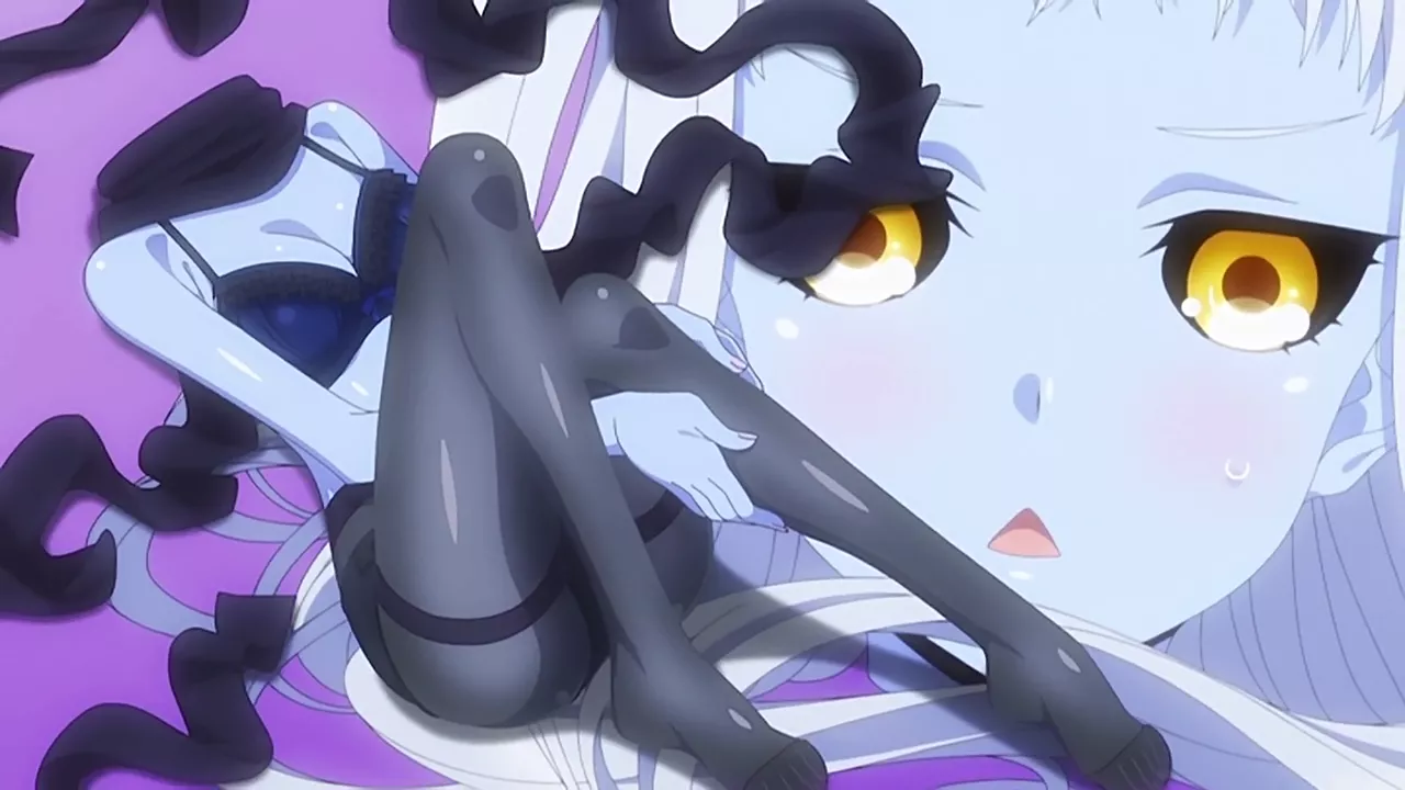 Lala showing off her sexy legs in pantyhose[Monster Musume]