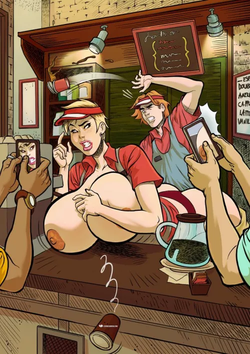 Now That's What I Call a Grande! (BE, topless, humiliation)