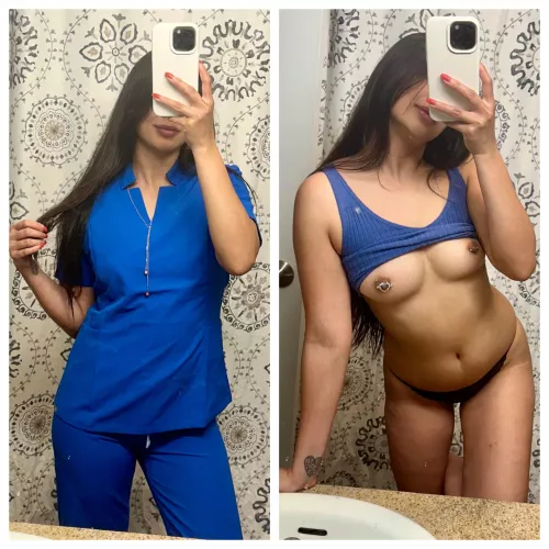 Nurse by day, slut by night 😝 happy Friday babes 😘