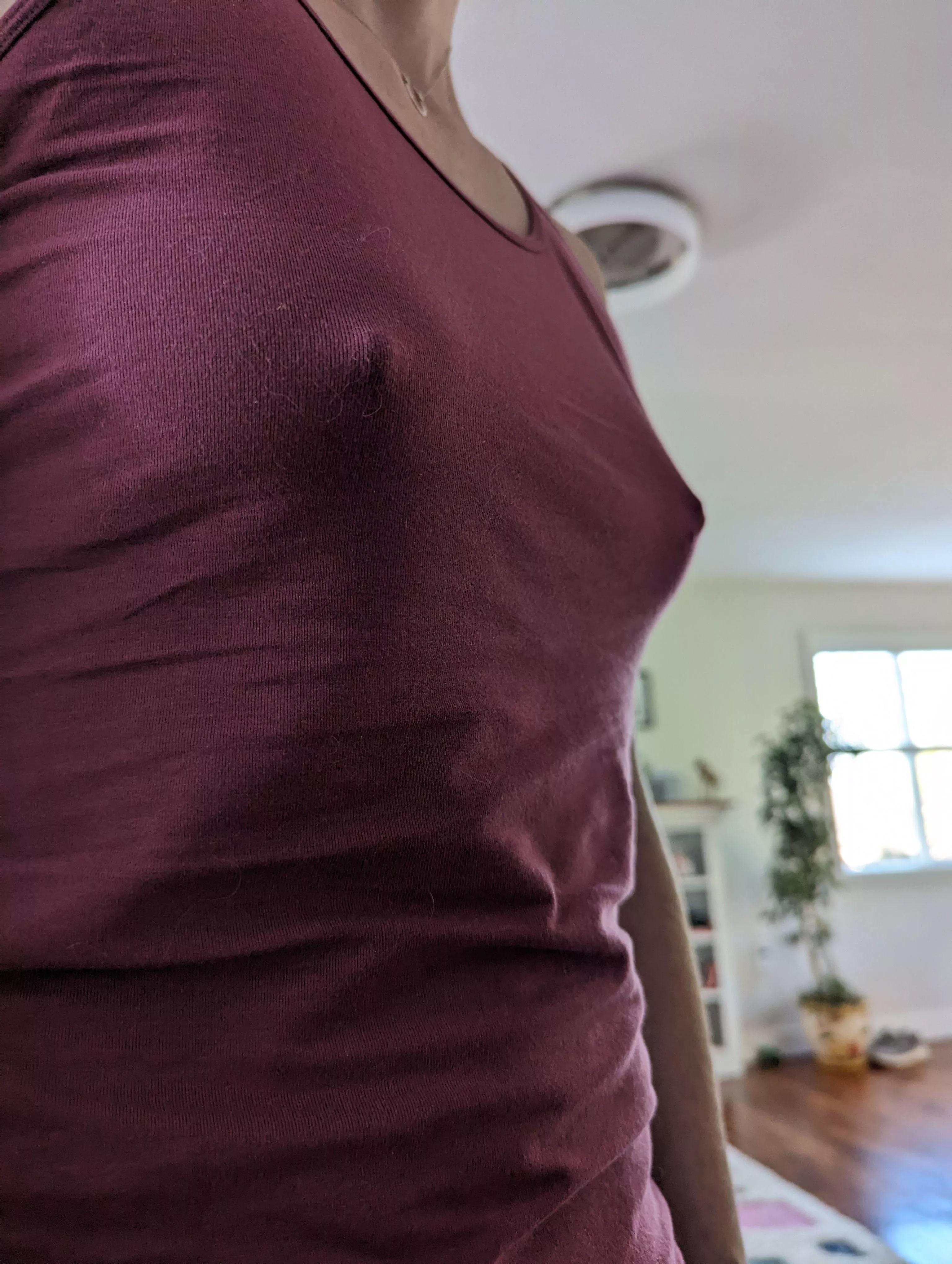 Pay no attention to the cat hair on my tank top. LOL