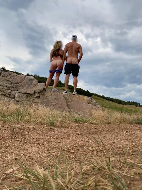 Stopped on our run to enjoy the view! [F][M]