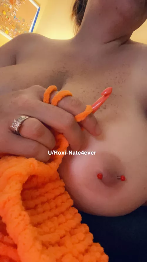 Topless crocheting or hockey