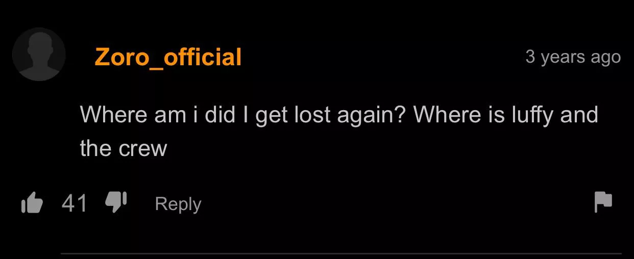 zoro got lost in the pornhub comments