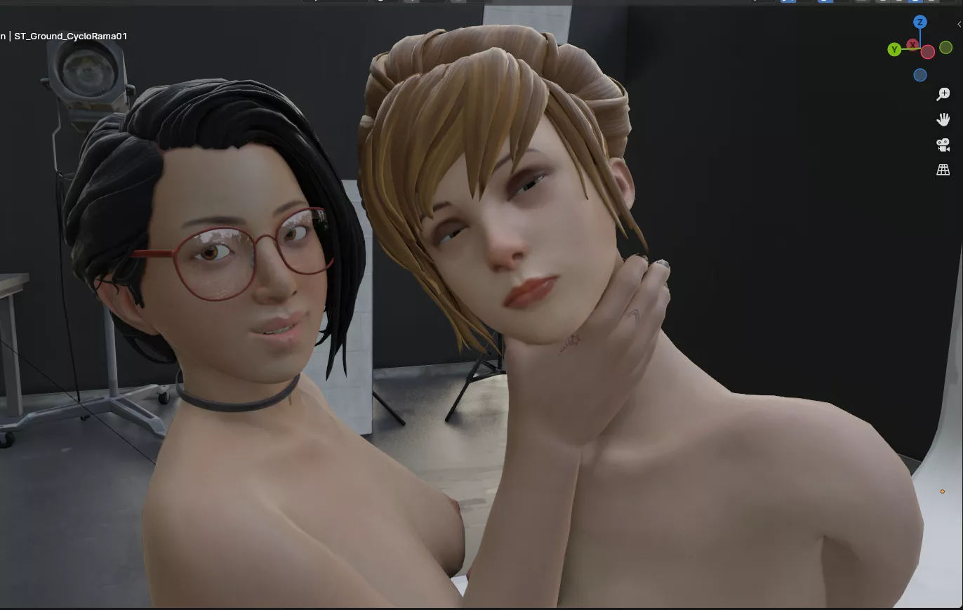 Alex showing off her new toy before she breaks it in. (WIP) (Trash Panda)