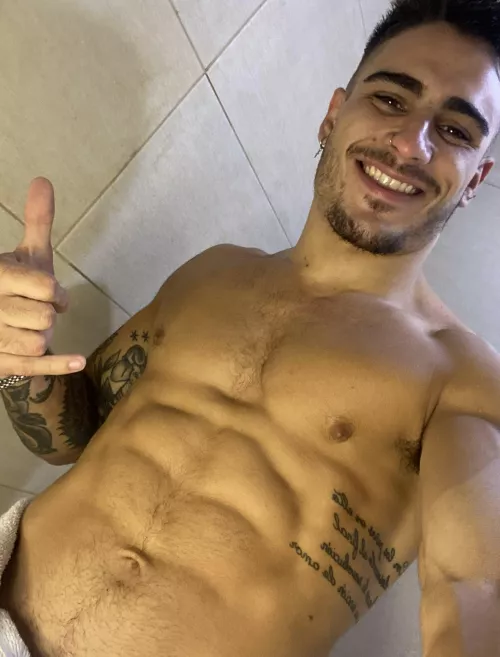 Do you prefer my abs or my cock?