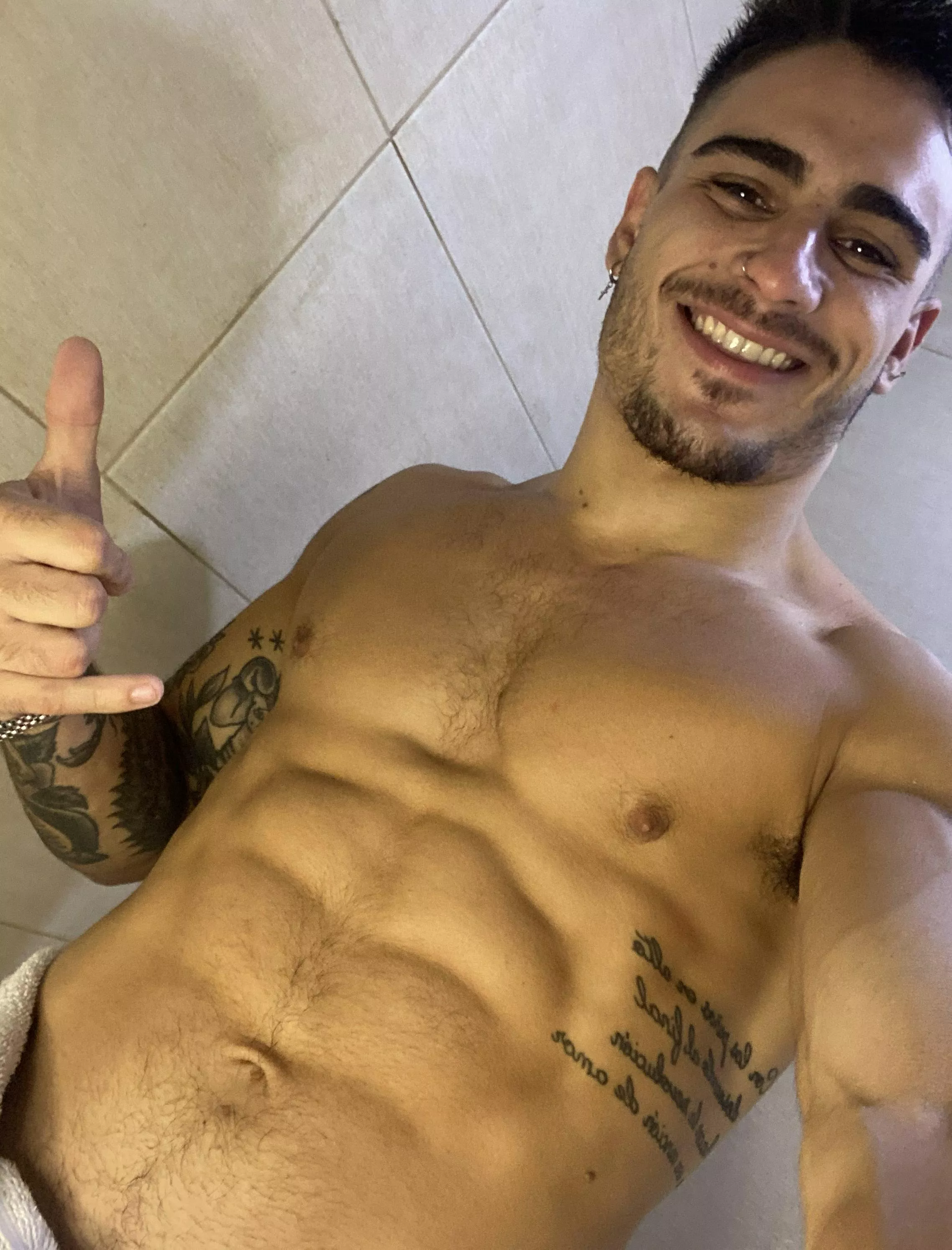 Do you prefer my abs or my cock?