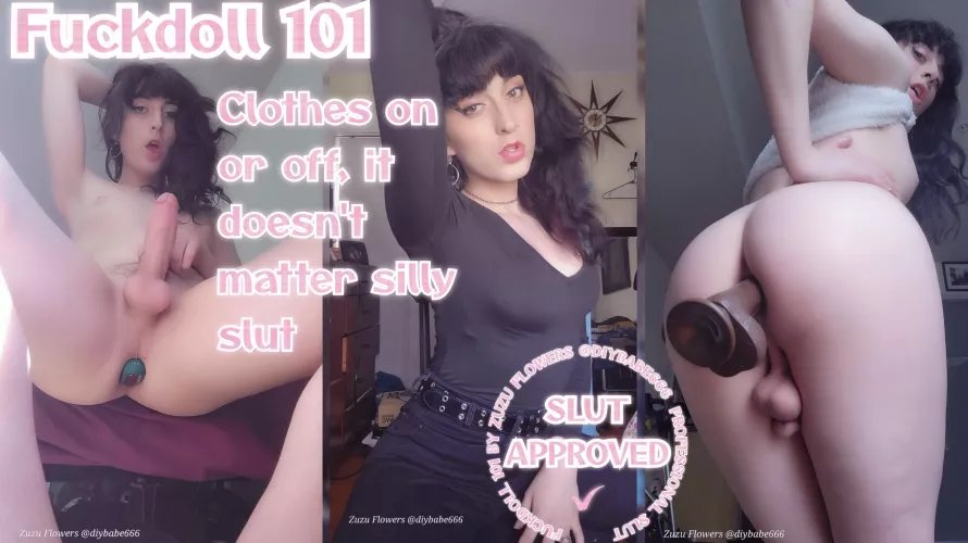 Fuckdoll101 clothes on or off, it doesn't matter silly slut⛓️