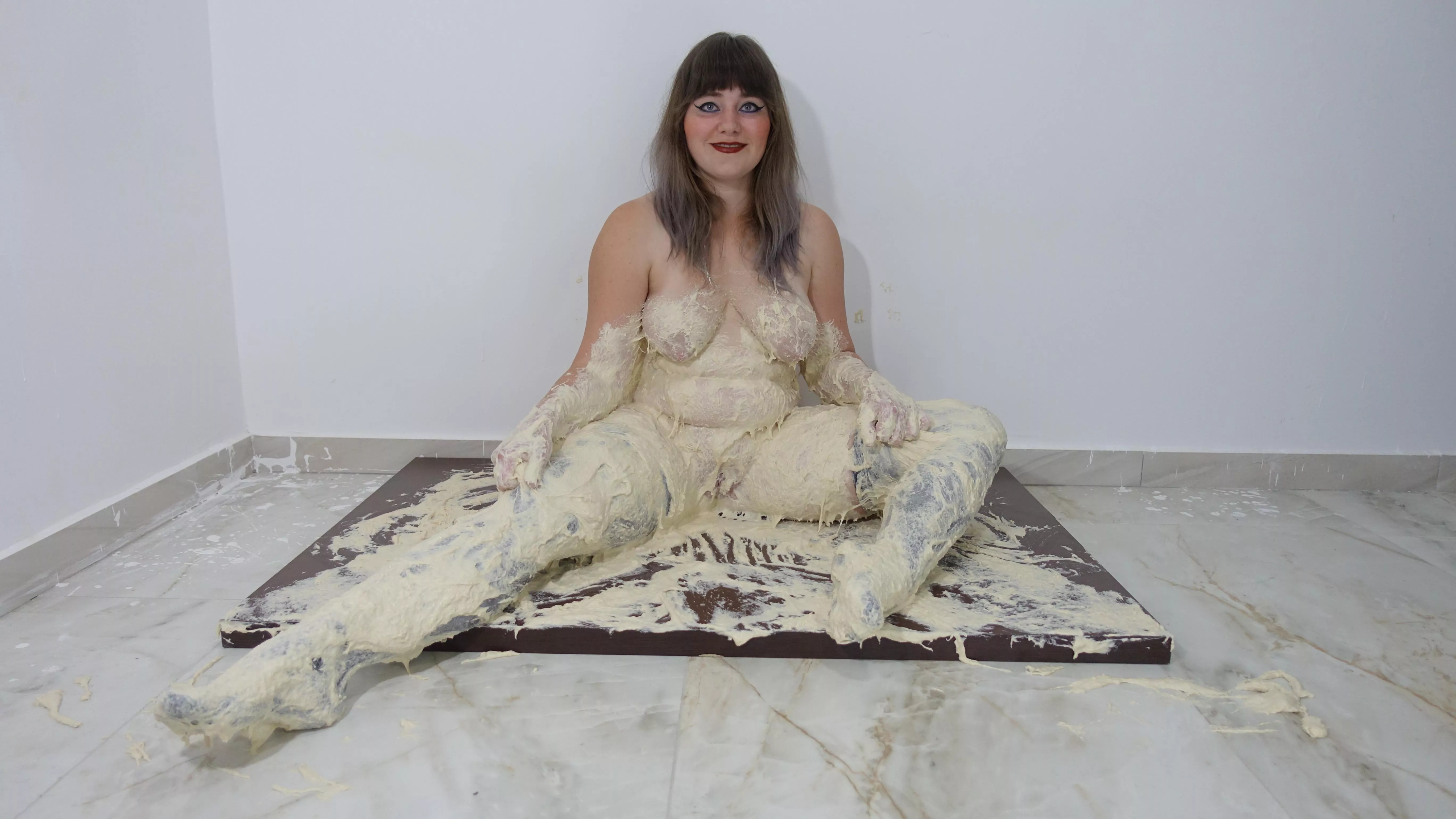 I got dirty in some dough I made out of flour and water