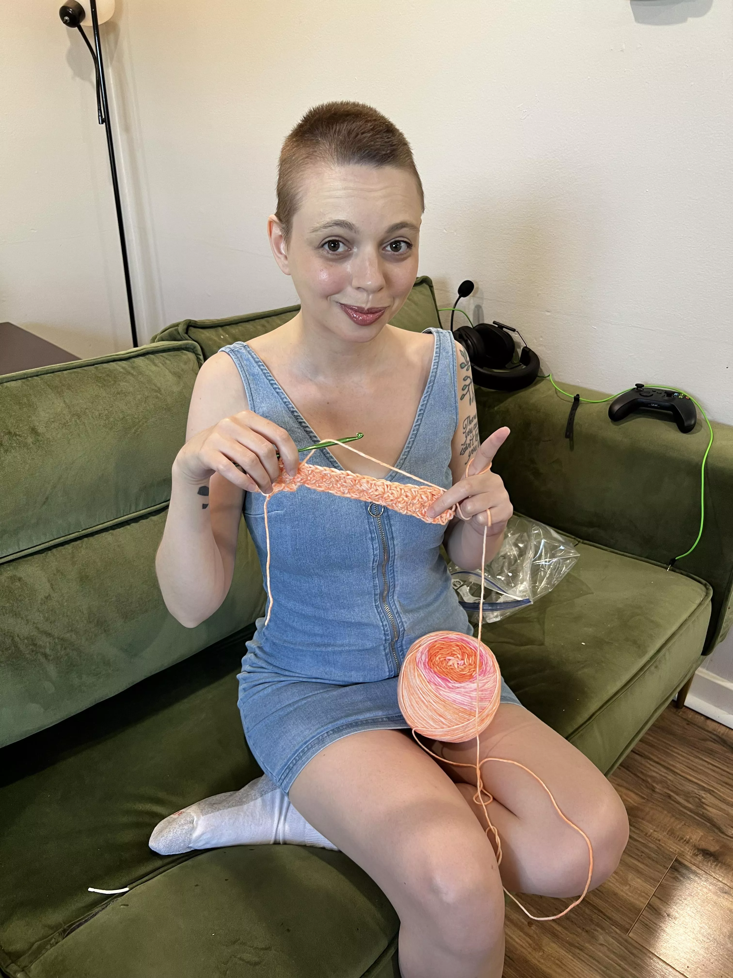 Love crafting in my sundress!