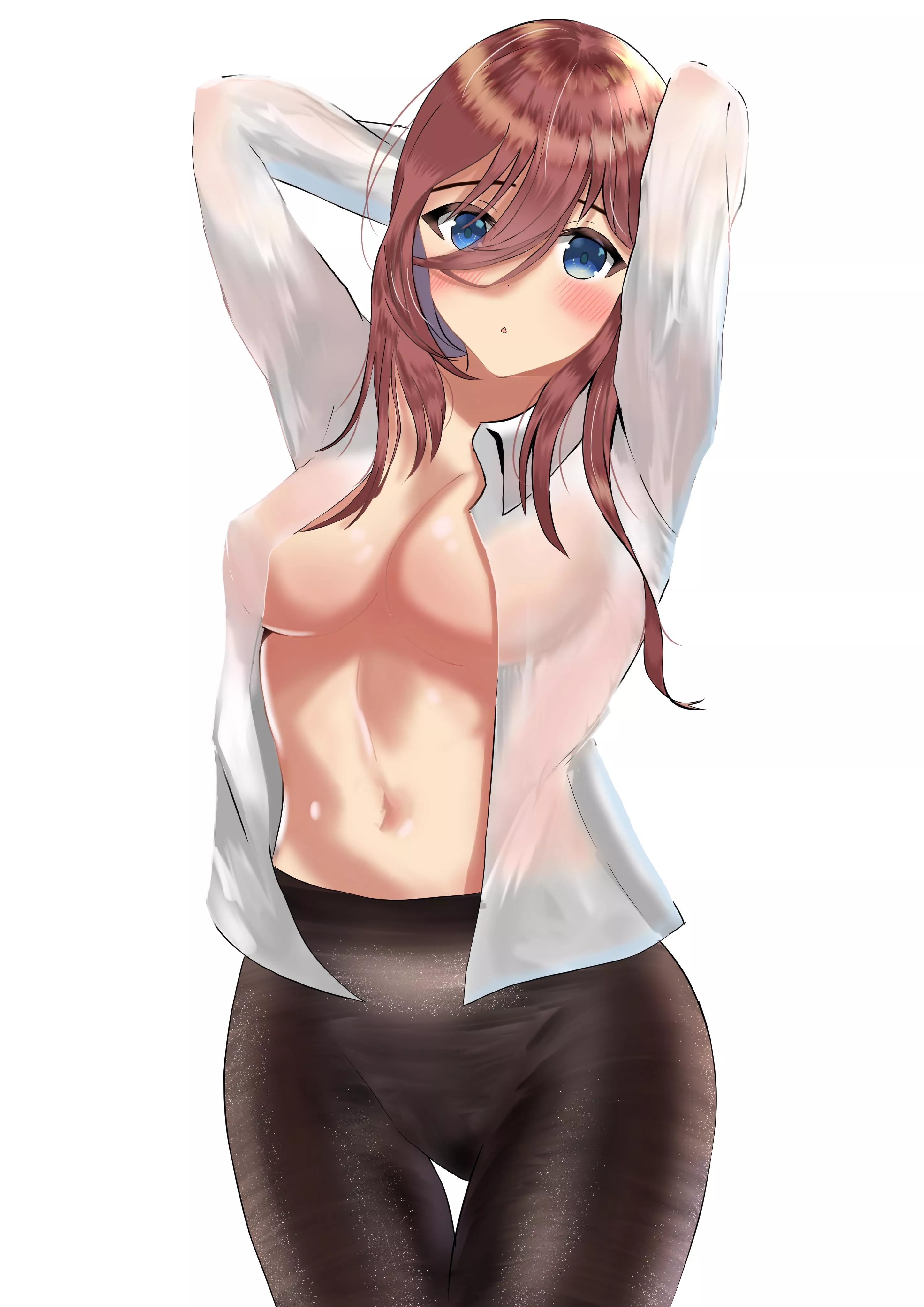 Miku Blushing While Getting Dressed (The Quintessential Quintuplets)