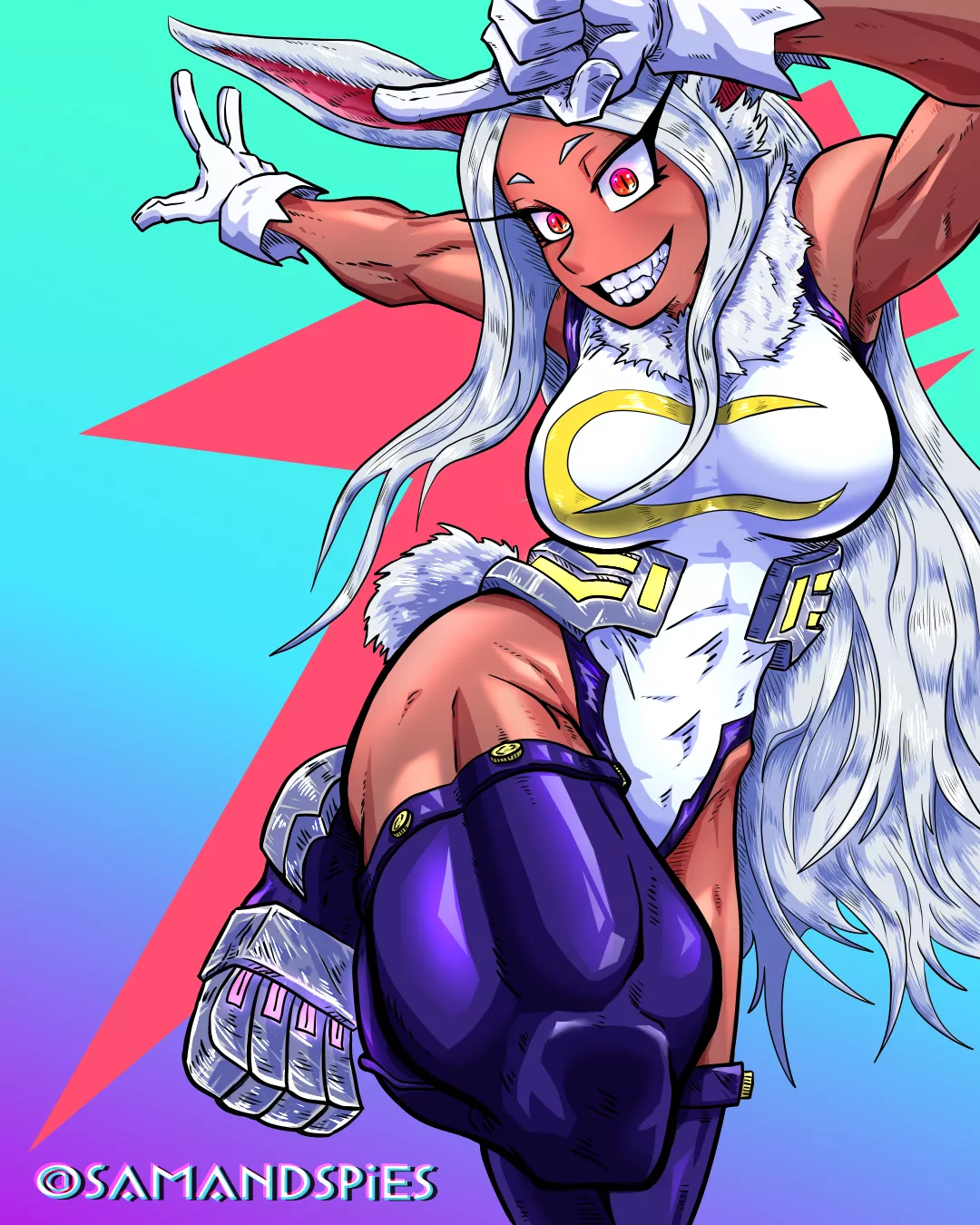 Mirko [My Hero Academia] by me: SamAndSpies