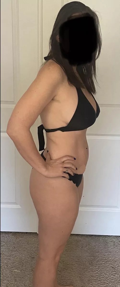 My wife comes down to the pool what do you do