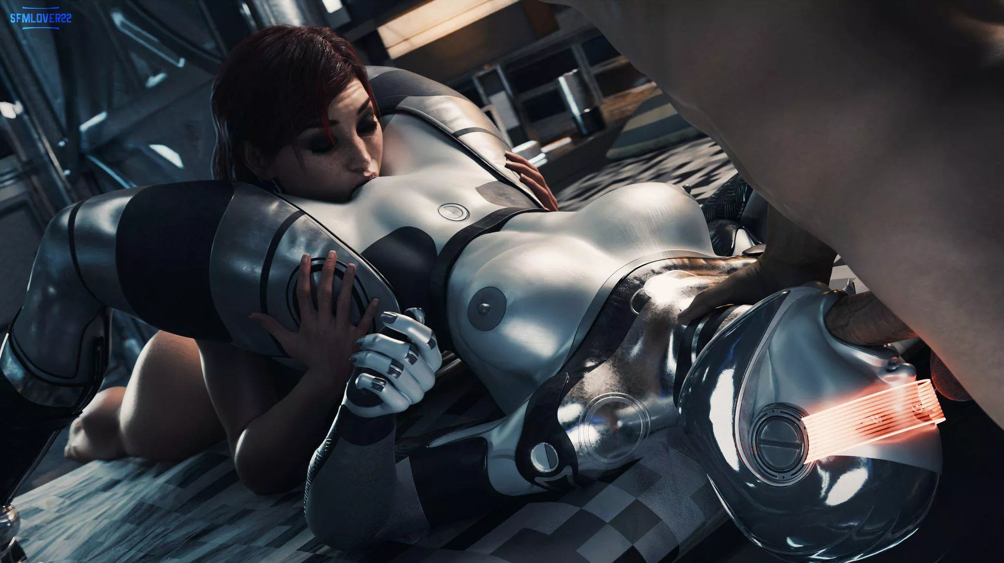 (Sfmlover22) Edi and Femshep threesome