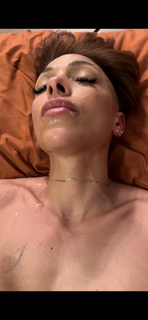 She fell asleep like this 🔥