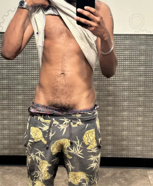 Sweaty after a long workout