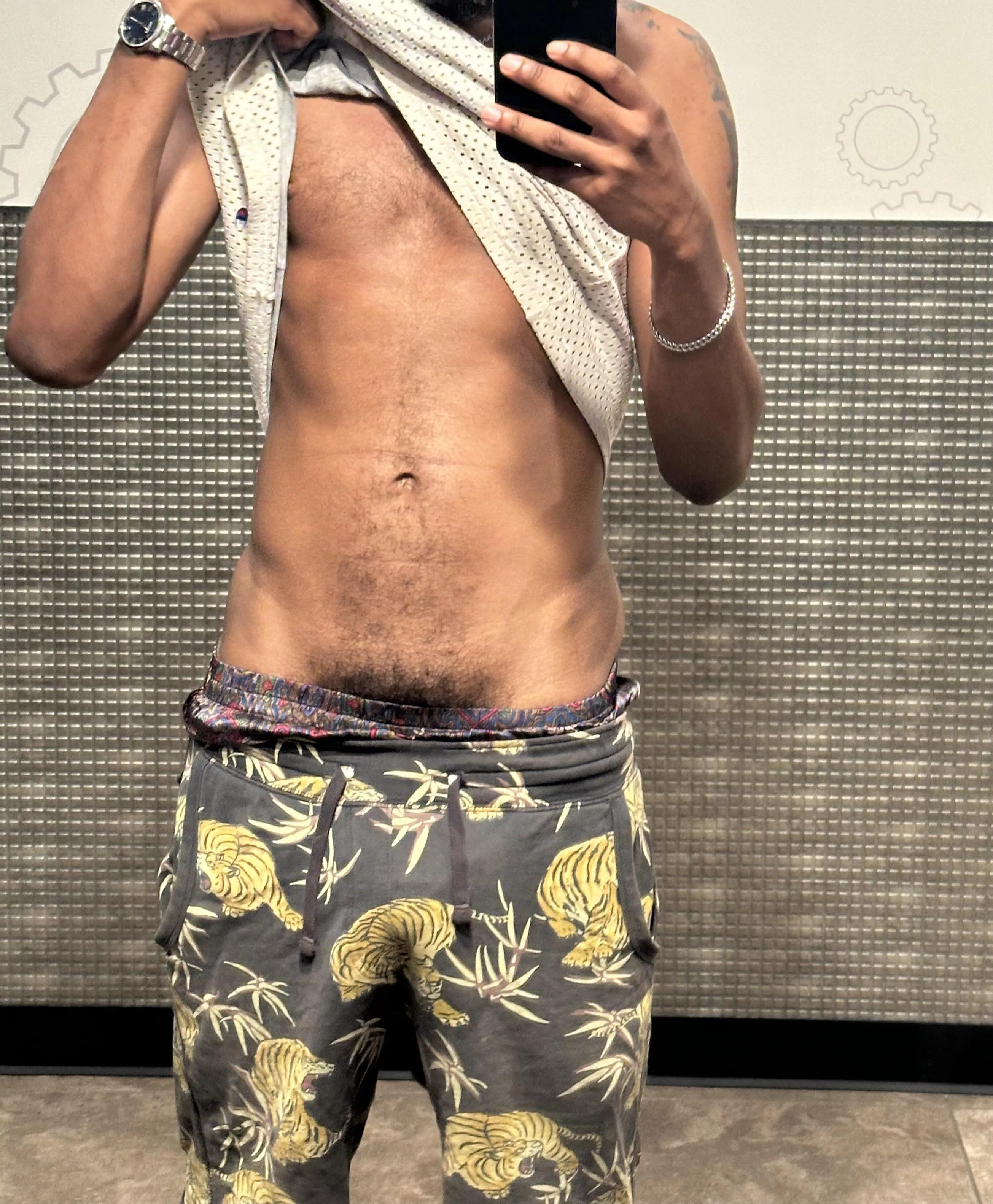 Sweaty after a long workout