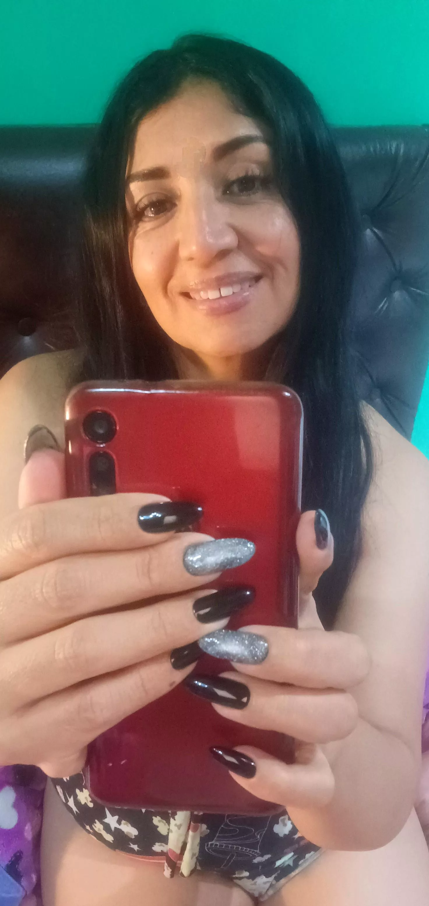 Tell me your fetish with my long black nails 