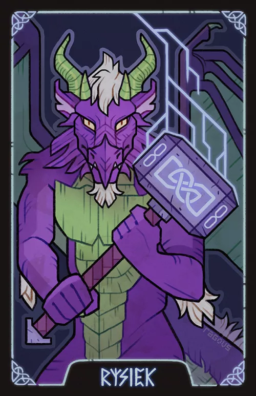 ...and my new favourite piece is finished! Tarot-style card with some nordic vibes.