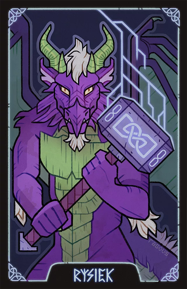 ...and my new favourite piece is finished! Tarot-style card with some nordic vibes.