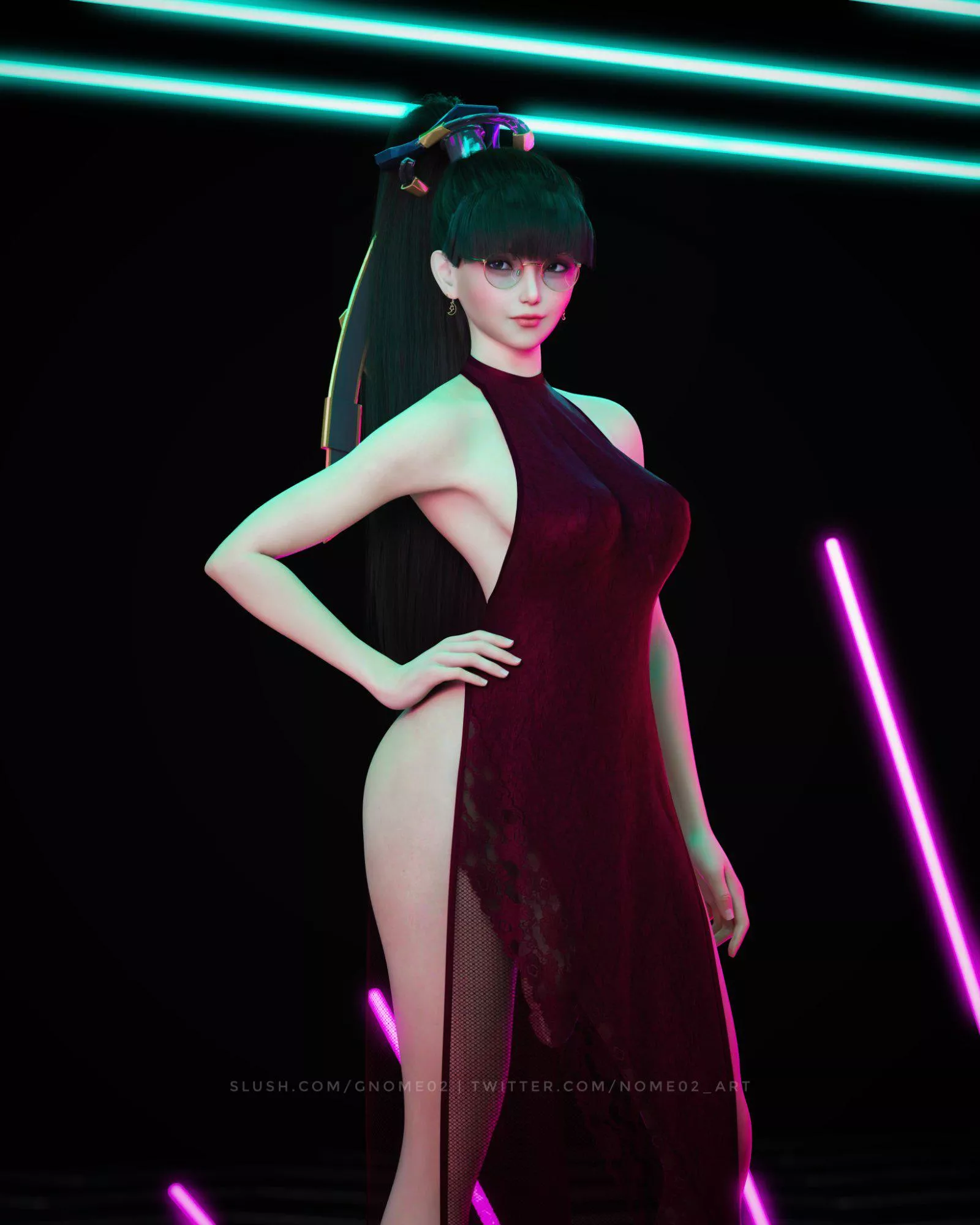 Eve Hiding Her Weapon (nome02_art) [Stellar Blade] 