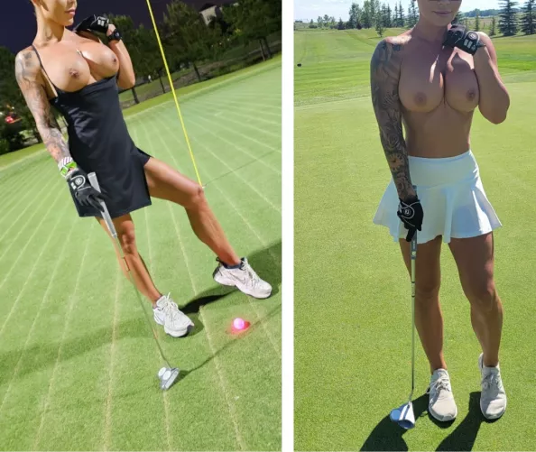 Golfing with the guys doing a day round and a night round. Going topless and giving the winner a 19th hole with me. 
