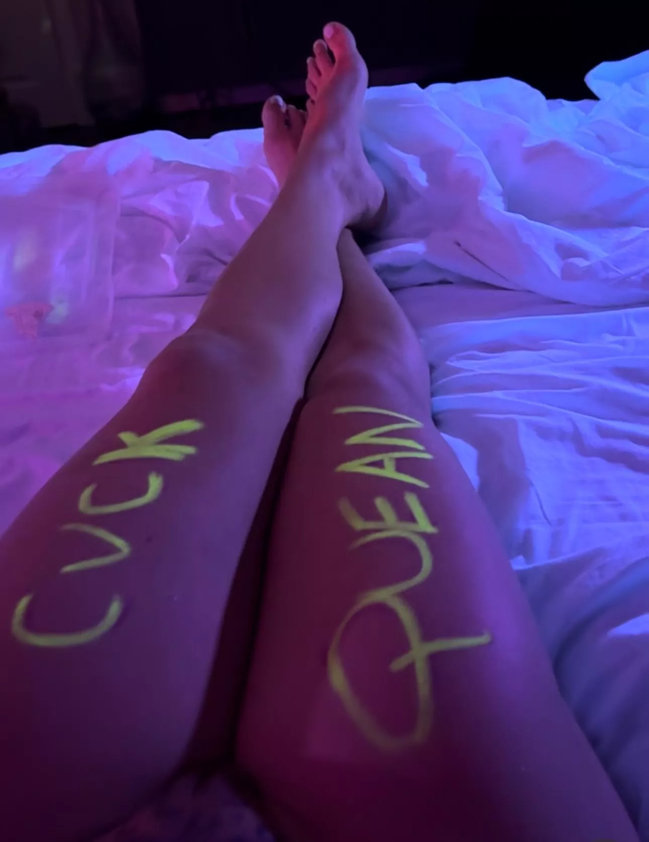 Hubby and I played with Molly and made our own at home Glow Party!