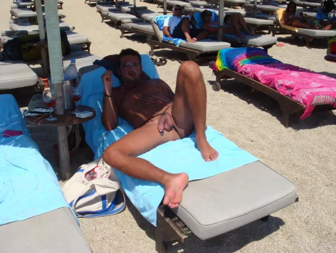 In Mykonos showing off