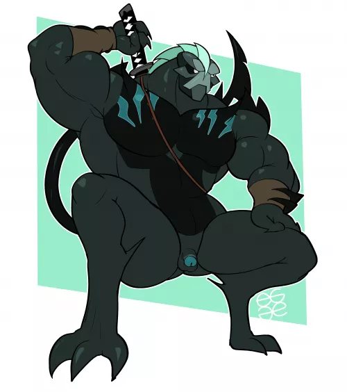 k'ranch posing for hunt (egg_concept)