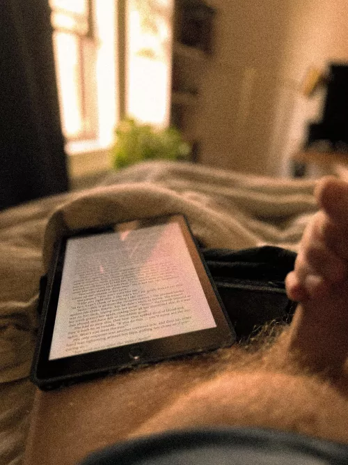 lazy saturday morning reading in bed