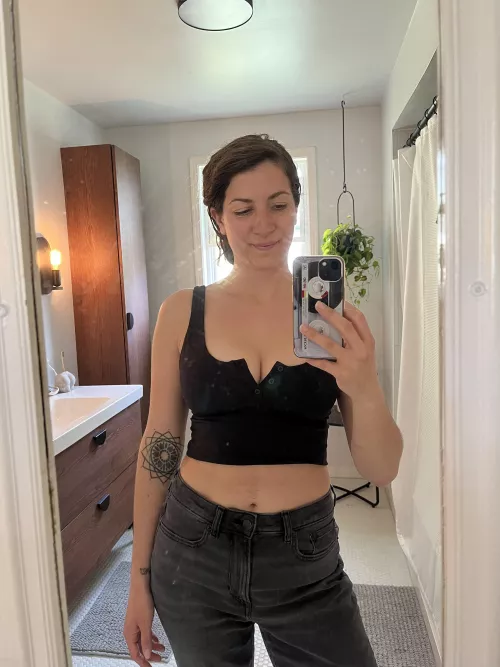 Mild bathroom selfie [f]