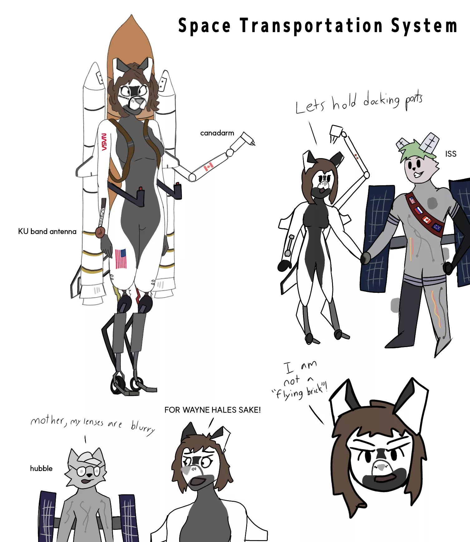 Space Shuttle as a furry!