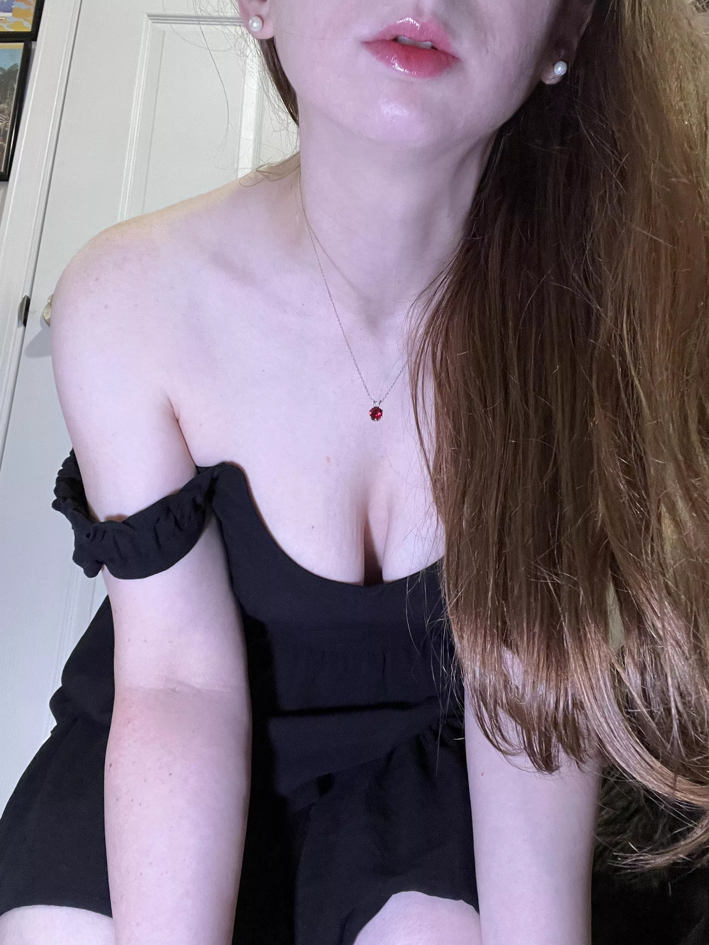 The view down my little black dress