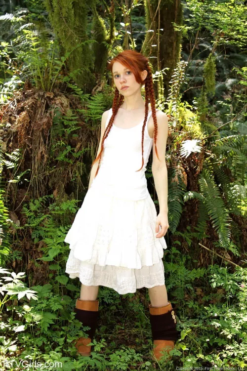 Braids and boots in the woods
