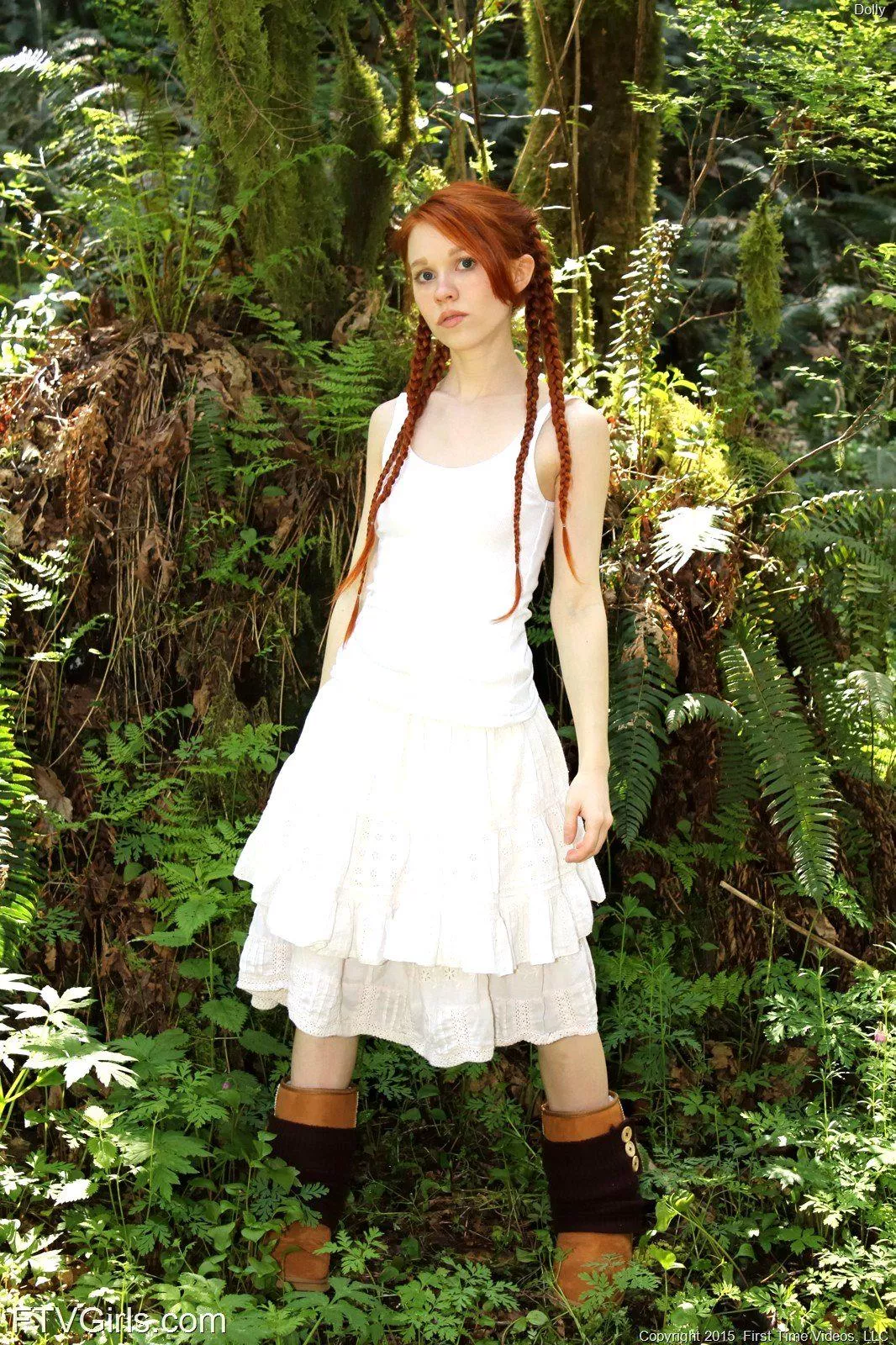 Braids and boots in the woods