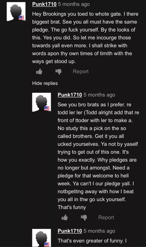 Guy has a Schizo breakdown